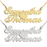 Naamketting Zilver 925, 24K Gold of Ros&eacute; Plated 2 namen