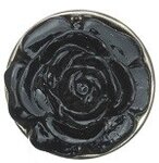 Zwarte roos mini petite chunk 12mm