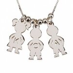 Naamketting jongens-meisjes gegraveerd sterling zilver 925,