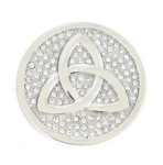 Munt 33mm zilver Keltische knoop met strass 