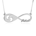 voetjes en naam zilver