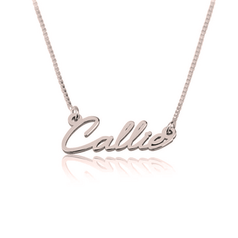 Naamketting Zilver 925, 24K Gold of Ros&eacute; Plated &quot;Callie&quot;