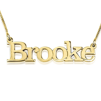 Naamketting 14K goud &#039;Brooke&#039;