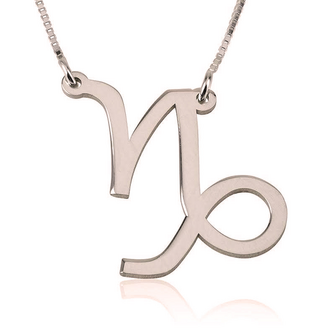 Sterrenbeeldketting sterling zilver 925, 24K goud of ros&eacute; plated &#039;steenbok&#039;