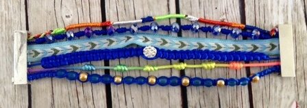 Ibiza armband blauw strass