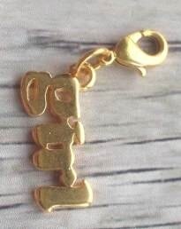 Memory lockets bead dangle girl goudkleurig