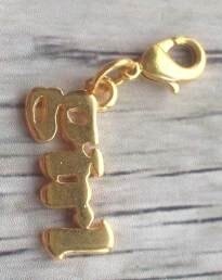 Memory lockets bead dangle girl goudkleurig