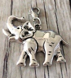 Memory lockets bead dangle elephant  