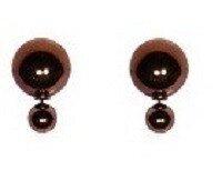 Double pearl earrings bruin