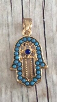 Memory lockets bead dangle hamsa hand