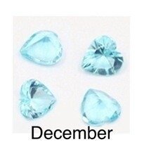 Memory lockets birthstone december heart