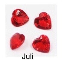 Memory lockets birthstone juli heart