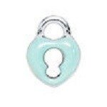 Memory lockets charm lock blue