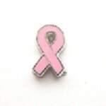 Memory lockets charm pink ribbon