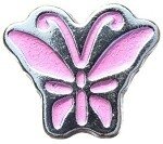 Roze mini petite vlinder chunk 12mm