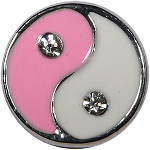 Roze witte yin yang mini petite chunk 12mm