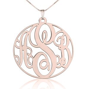 Naamketting-3-letter-monogram-xsmall-ros&eacute;-verguld-goud