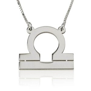 naamketting weegschaal sterling zilver 925