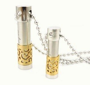 Ashanger goud 35mm RVS met ketting  