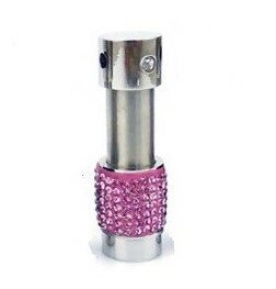 ashanger RVS met roze strass