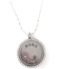 Mama locket compleet 30mm strass