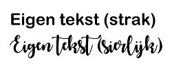 Sticker met eigen tekst 8cm