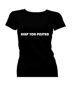 T-shirt dames korte mouw bedrukt: keep you posted