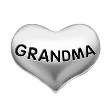 Memory lockets charm heart grandma