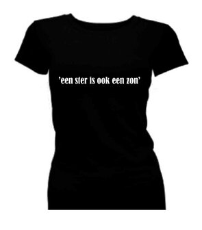 De luizenmoeder t-shirt korte mouw bedrukt: een ster is ook een zon