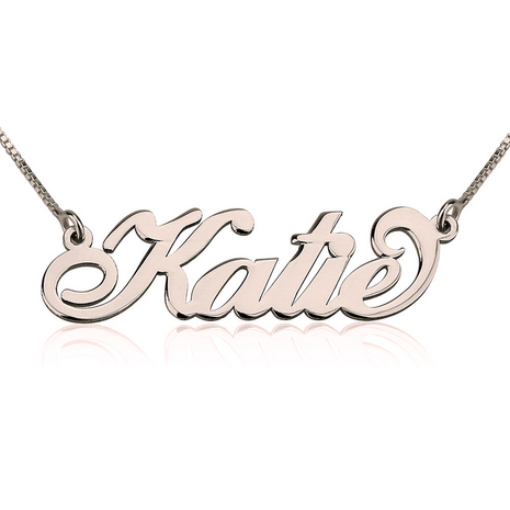 Naamketting Zilver 925, 24K Gold of Rosé Plated "Carrie"