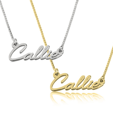 Naamketting Zilver 24K