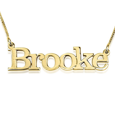 Naamketting 14K goud 'Brooke'