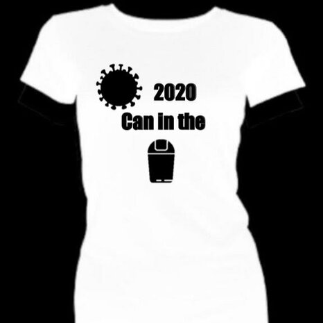 Kerst T-shirt heren korte mouw bedrukt: 2020 can in the ...