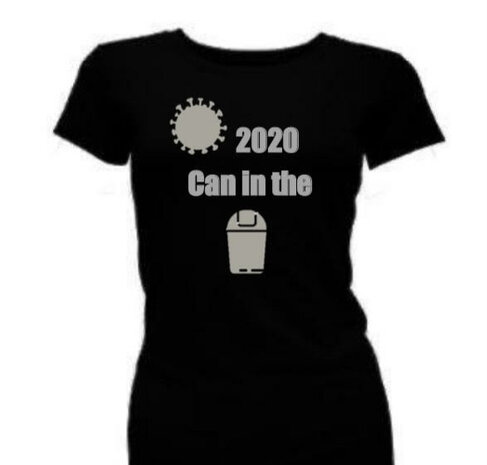 T-shirt dames korte mouw bedrukt: 2020 Can in the ...