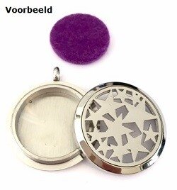 Parfum locket RVS twist sterren