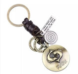 Sleutelhanger brons/leren sterrenbeeld 