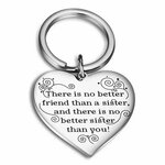 RVS Sleutelhanger Sister Hart