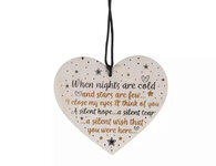 Houten Decoratie Hart When nights are cold
