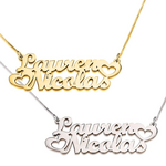 Naamketting 14K goud met 2 namen
