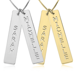 Bar Naamketting Zilver 925, 24K Gold of Rosé Plated