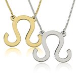 Sterrenbeeldketting sterling zilver 925, 24K goud of rosé plated 'leeuw'