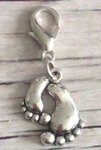 Memory lockets bead dangle babyfeet
