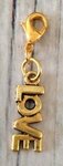 Memory lockets bead dangle love goud kleurig