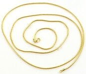 80cm goudkleurige ketting (2mm)