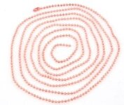 80cm rosekleurige bolletjes ketting