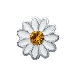 Memory lockets charm flower strass white