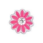 Memory lockets charm flower strass pink