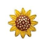Memory lockets charm sunflower goudkleurig