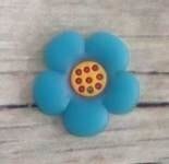 Memory lockets charm flower blue