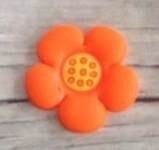 Memory lockets charm flower oranje